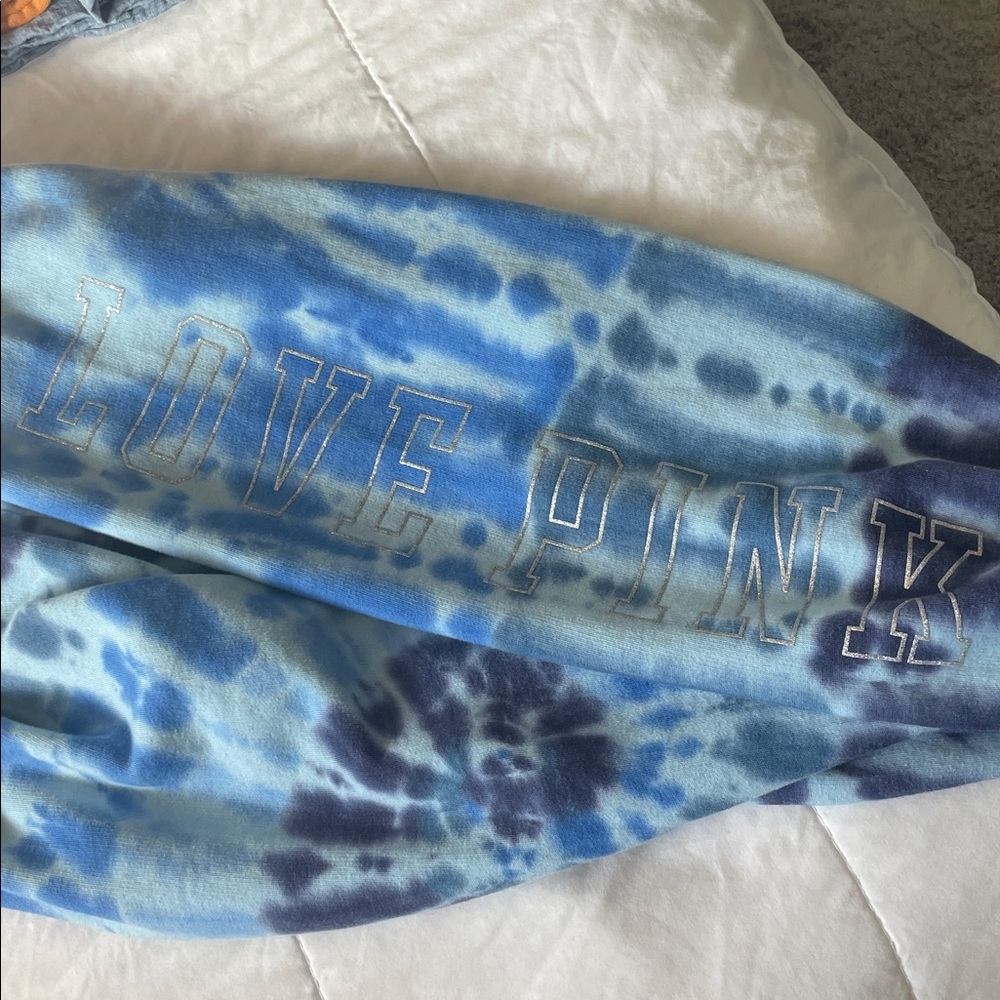 Victoria Secret PINK Women’s Blue Tie-Dye Sweatpants Joggers | Size XL - Picture 6 of 9
